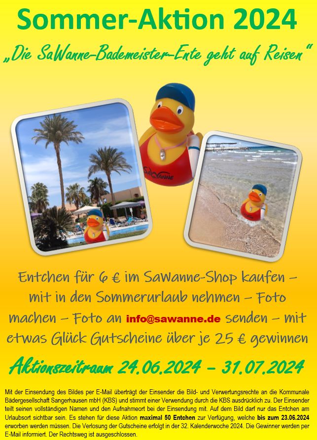 Hallenbad SaWanne - Sommeraktion 2024 startet